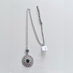 Lucky Brand Semi Precious Abalone Accents Necklace.